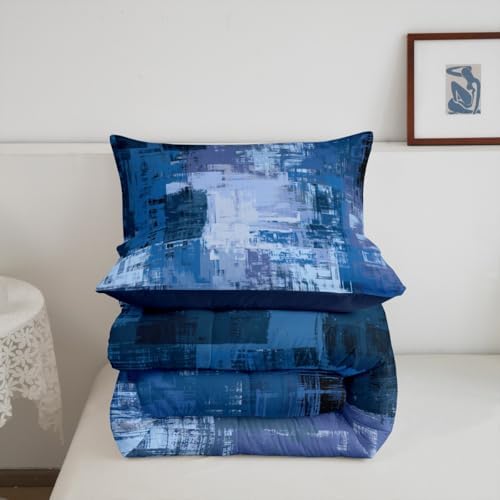 Feelyou Buffalo Check Ombre Comforter Set Queen Size Kids Duvet