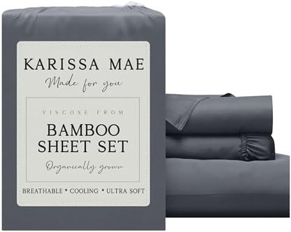 KARISSA MAE Luxury Bamboo Viscose Twin Size Sheet Set