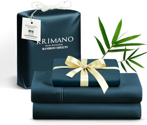 Bamboo Viscose Sheet Set Twin Size, Cooling Sheets Bed Set 3pcs
