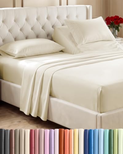 Flex Top Split Head King 4 Piece Sheet Set - Soft & Breathable - Off White