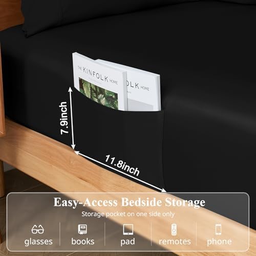 Bamboo Viscose Sheet Set California King Size, Cooling Sheets 4pcs