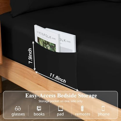 Bamboo Viscose Sheet Set California King Size, Cooling Sheets 4pcs
