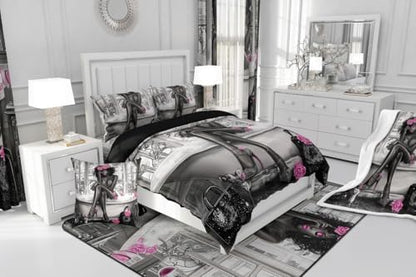 jejeloiu Afrcian American Woman Comforter Set Twin Size Kids Pink Black Bedding Set Boys Girls Teens Ethnic Afro Duvet Breathable Traditional Exotic Quilt Bedroom Decor,1 Comforter with 1 Pillowcase