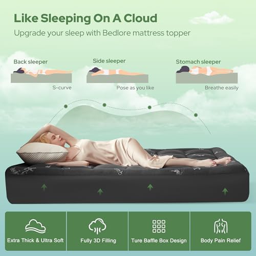 BEDLORE RV Queen Mattress Topper , Pillow Top Mattress Pad