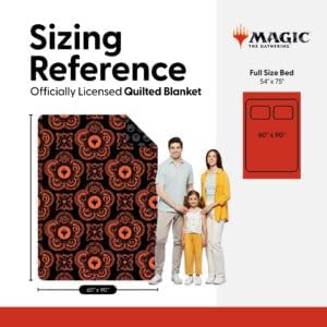 Northwest Magic The Gathering Magical Sorcerey Twin Quilted Blanket, Comfy Throw, Adults Boys Girls, Soft Lightweight Bedding for Bed, or Couch, 60 x 90 inches