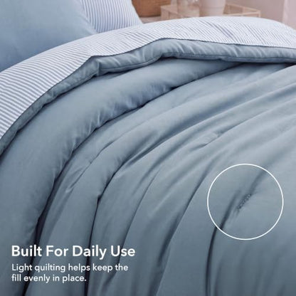 Monbix Twin XL Comforter Set - 5 Pieces Soft Bed in a Bag Twin Bedding Sets