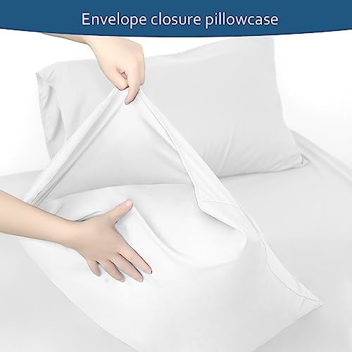 Twin XL Sheet Set Deep Pocket 4-Piece Bed Sheets Fits Up to 24 Inches