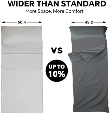 Sleeping Bag Liner,Extra Wide Travel Sheets for Hotel,3 Size