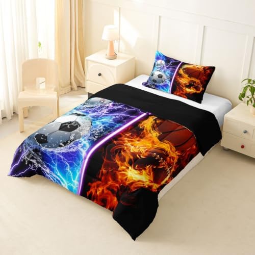 Erosebridal Baseball Soccer Basketball Football Bedding Twin,