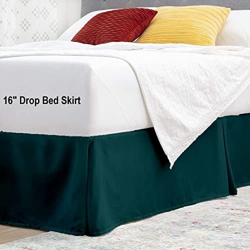 Super Soft 800-TC Split Corners Full Size Bed Skirt - 54x75+16-Inch Tailored Drop Easy Fit - Bed Skirt for Full Beds - Center & Corner Pleats Wrinkle & Fade Resistance