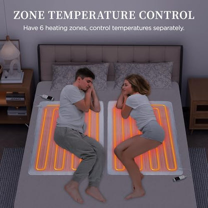 Texciting Heated Mattress Pad Mini Twin Size,Bed Warmer with One Controller