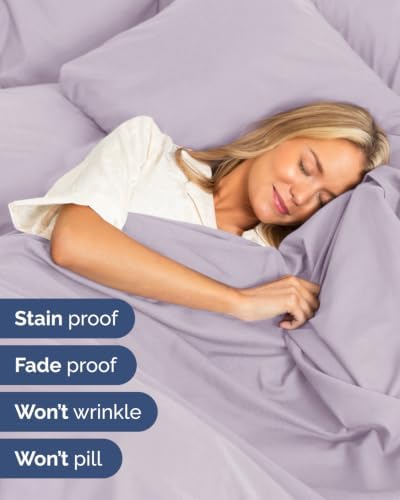 Flex Top Split Head King 6 Piece Sheet Set - Cooling - Light Lavender