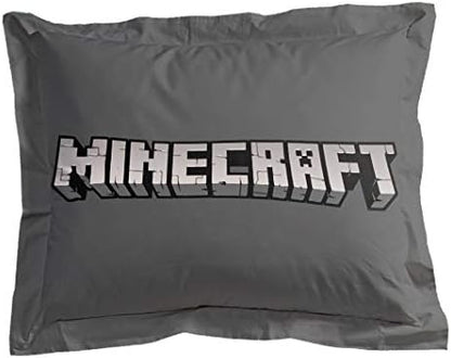 Minecraft Creeper Full Size Comforter Set 7 Piece Kids Bedding, Green