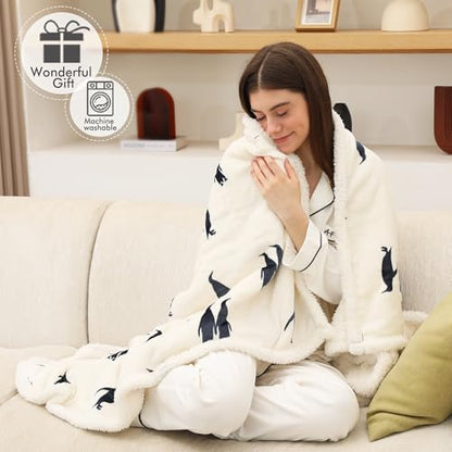 Electric Throw Blanket, Heated Throw Blanket Flannel Sherpa 50"x60"