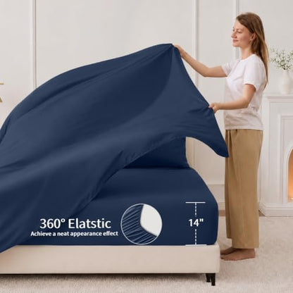 FUANNA California King Comforter Set 7 PCS, Soft Bed Set, Cozy Bed in a Bag