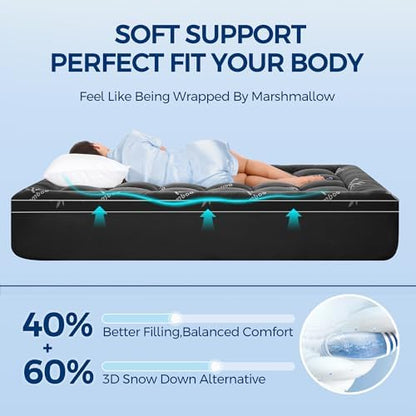 SakuraHome King Size Mattress Topper,Extra Thick Pillow Top Mattress Pad