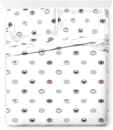 Marvel Avengers Full Comforter Set 7 Piece Soft Bedding for Boys, Blue
