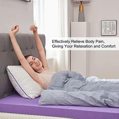 SINWEEK 4 Inch Gel Memory Foam Mattress Topper, Twin XL Size