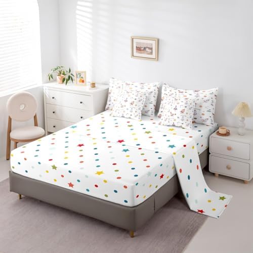 Erosebridal Kids Rocket 7 Pieces Bedding Set Full Size,Cartoon Spaceship Bed in a Bag,Galaxy Themed Bed Set Includes Comforter,Sheet Set,Pillowcases & Pillow Covers,Planets Outer Space Bedroom Decor