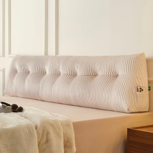 Z-hom Large Headboard Pillow King,NO ROLL Pillow, Wedge Pillow Headboard