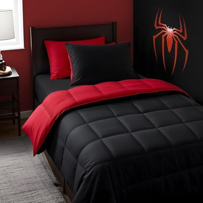 Anluoer Twin Comforter Set 5 Pieces,Bed in a Bag Twin Bedding Sets