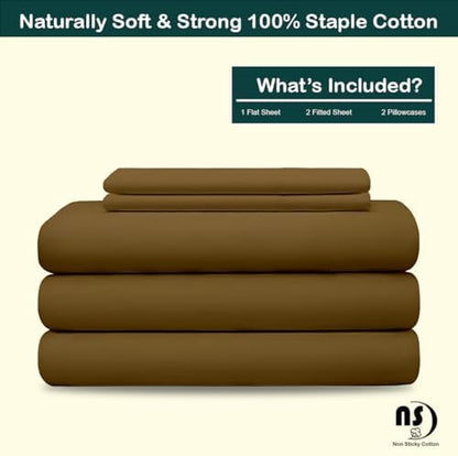 Split King Sheet Sets for Adjustable Beds Deep Pocket, Twin XL Fitted Sheet Sets for Adjustable Bed Split King 100% Extra Long Staple Cotton Deep Pocket Sheets 10-18 Inches Taupe Solid