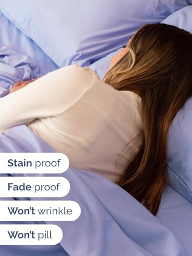 Extra Deep Twin Sheet Set - 3 Piece Breathable & Cooling Sheets - Lavender