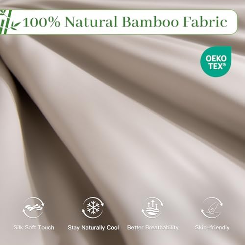 NEXHOME PRO 100% Viscose from Bamboo Comforter Queen Size - Ultra-Soft, Breathable, Lightweight All-Season & Summer Duvet Insert, Natural Temperature Regulating for Cooling Sleep