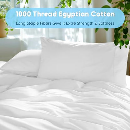 SONORO KATE 1000 Series 100% Egyptian Cotton Cal King Sheet Set,4 Pieces