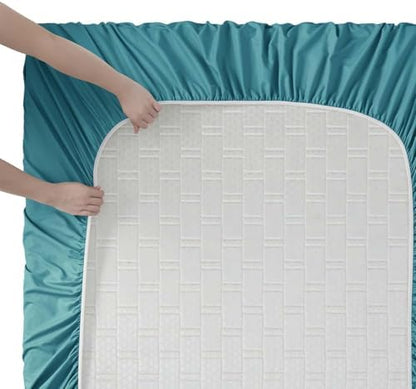 Clara Clark Full Sheets, 6 Piece Set - Hotel Luxury Bed Sheets, Super Soft Bedding Set, Full Size, Teal