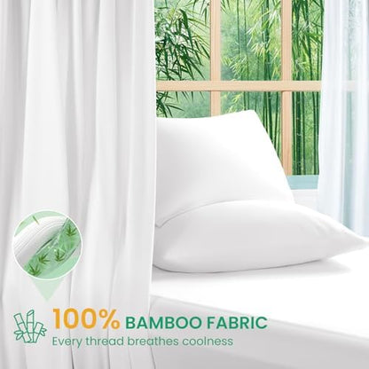 SONORO KATE 100% Viscose Derived from Bamboo_Sheets Cal King Size,4PC