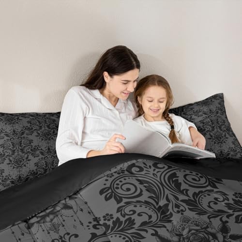 Feelyou Gothic Comforter Set Queen Size Bedding Set