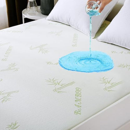 MUXHOMO California King Mattress Protector, 100% Waterproof Mattress Cover Cal King Size Bed, Cooling and Breathable Bed Pad Cover, Deep Pocket 8"-21"