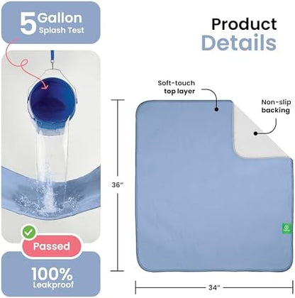 IMPROVIA® Washable Underpads, Heavy Absorbency Reusable Incontinence Pads