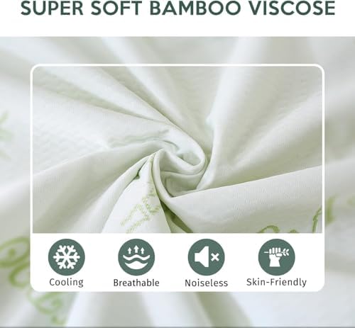MUXHOMO 2 Pack Twin Mattress Protector Waterproof, Mattress Cover Twin Size Bed, Cooling and Breathable Bed Pad Cover, Deep Pocket 8"-21"