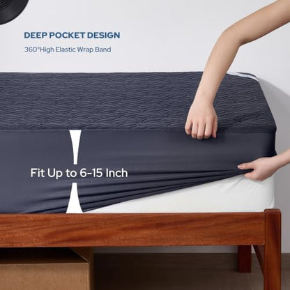 BEDLORE Waterproof Mattress Protector, Twin XL Size Mattress Pad