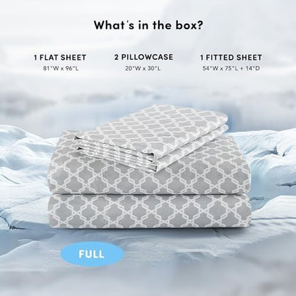Comfort Spaces Coolmax Moisture Wicking Cooling Sheet Set, Full 4 Piece