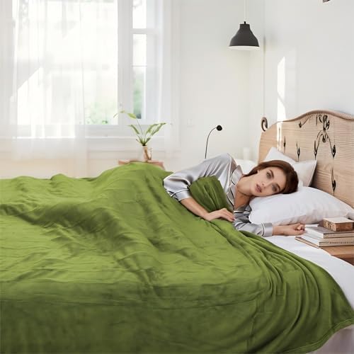 Electric Heated Blanket Full Size 72"x84", Light Grass Green