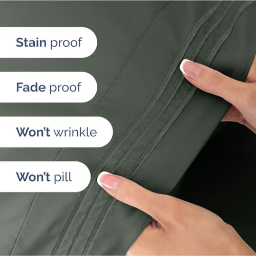 King Size 4 Piece Sheet Set - Ultra Soft & Cooling Sheets - Gunmetal Grey