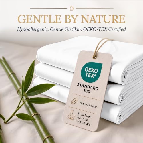DECOLURE 100% Viscose Derived from Bamboo Sheets Queen Size | 4 Pc Bed Set