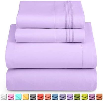 Nestl Full Sheet Set - Bed Sheets - Lavender - 4-Piece Deep Pocket