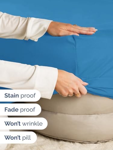 CGK Linens Extra Deep Full Fitted Sheet - Fitted Sheet Only - Denim Blue