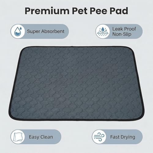 Guinea Pig Cage Liners - Washable Guinea Pig Pee Pads, Waterproof Reusable & Anti Slip Guinea Pig Bedding Fast and Super Absorbent Pee Pad for Small Animals Rabbit Hamster Rat