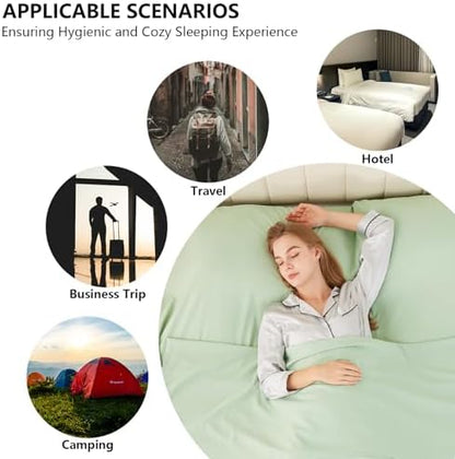 Sleeping Bag Liner, Ultralight & Compact Travel Sheet for Hotel