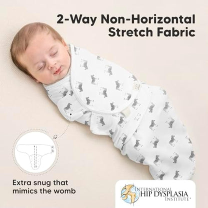 KeaBabies 3-Pack Organic Baby Swaddles for Newborns, The Wild, 0-3M