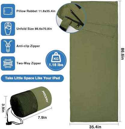 JAICOM Sleeping Bag Liner, Travel Sheets Ultralight Summer Sleeping Bag