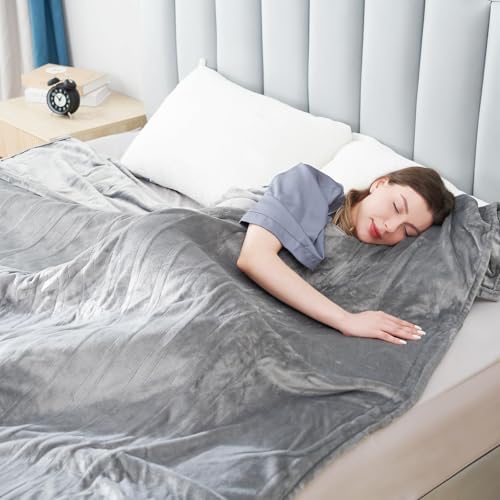Eydna Electric Heated Blanket Full Size 72"x84",Fast Heating Throw, Soft Microplush for Bed & Couch, 10 Hours Auto Off & 5 Heating Levels, Machine Washable, Gifts for Womens & Family-Light Gray