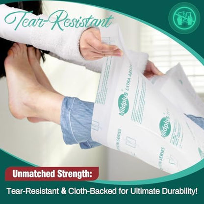 MILDPLUS Heavy Duty Underpads 30"X36", 25 Count, Ultra Absorbent Chucks 130 Grams Tear-Resistant Disposable Bed Pads with Strength Cloth Backing Incontinence Pads for Adults, Kids or Pets
