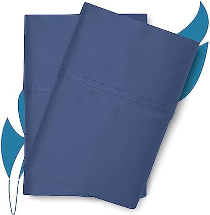 800 Series Standard/Queen Pillow Cases Set of 2, Deep Blue