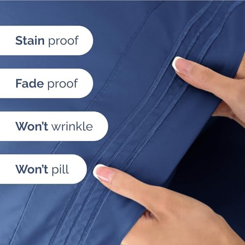 Full Size 4 Piece Sheet Set - Ultra Soft & Cooling Bed Sheets - Cobalt Blue